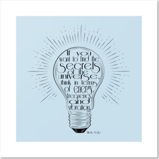 Nikola Tesla - Energy quote Posters and Art